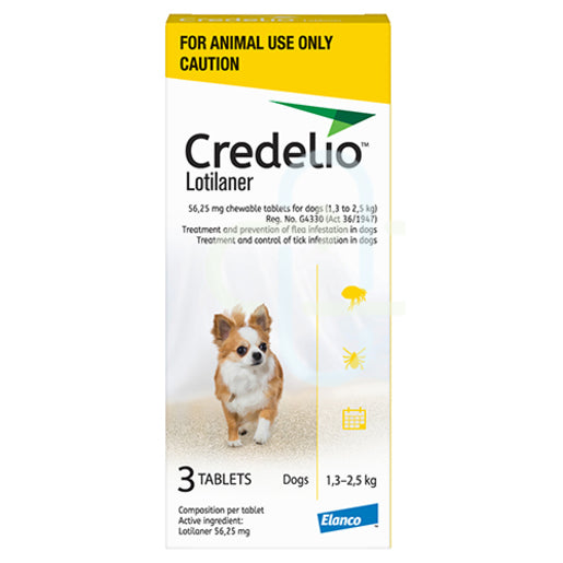 CREDELIO CHEW TABS DOGS 1.3-2.KG @ 3