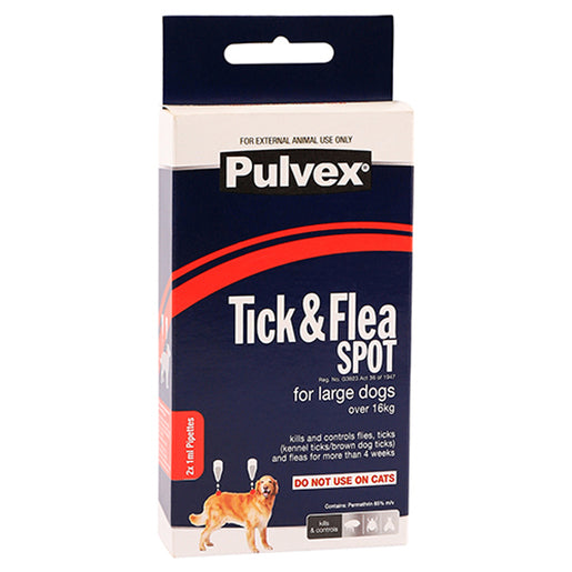 PULVEX TICK & FLEA SPOT DOG LARGE 1ML @2