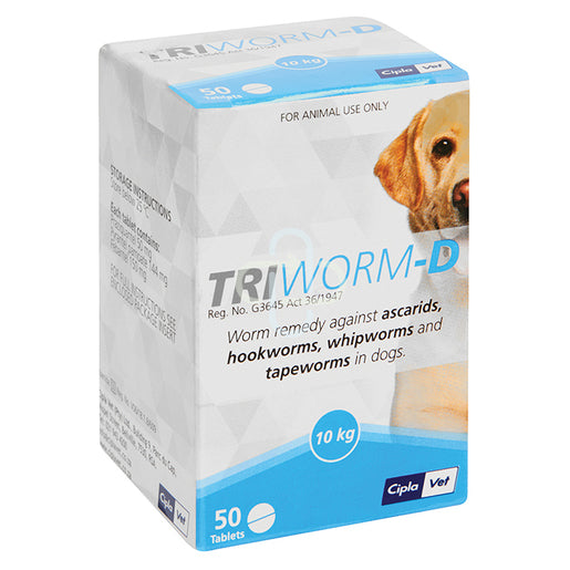 TRIWORM-D TUB 50 TABLETS